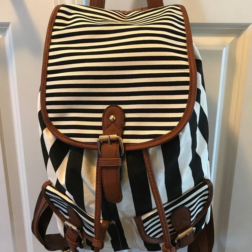 Call It Spring brand striped backpack.